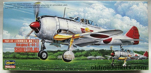 Hasegawa 1/72 Nakajima Ki-44-II Shoki Tojo - 47th Sentai Narimasu 1945 / 85th Sentai Major Saitoh Kantong 1944, 502 plastic model kit